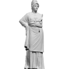 Grieks Athene Oud Standbeeld