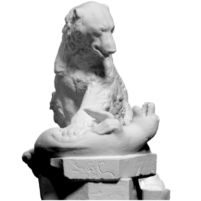 Ancient Statue European Lion 3d model