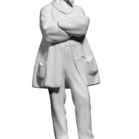 Forntida staty berömda mannen 3d-modell