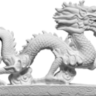 Forntida Qing Dragon Staty