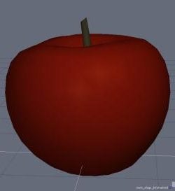 リンゴフルーツ食品3Dモデル