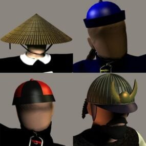 Chapeau oriental modèle 3D