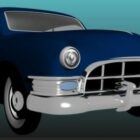 Vintage sedanbil blåmalt