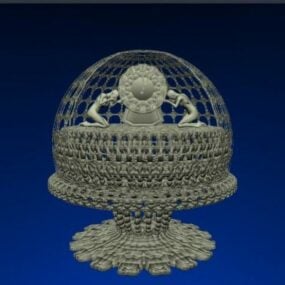 Table Dome Rattan Material 3d model