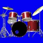 Sammlung von Schlagzeuginstrumenten