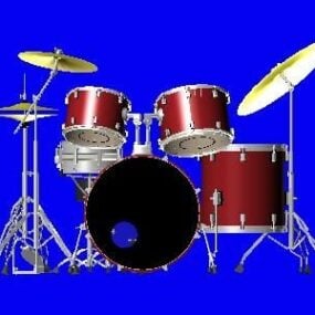 Колекція інструментів барабанної установки 3d модель