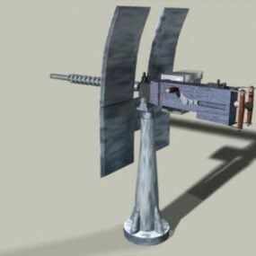 ブローニング海軍砲 50 Cal 3D モデル