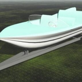 Speed ​​Boat 3d-modell i glassfiber