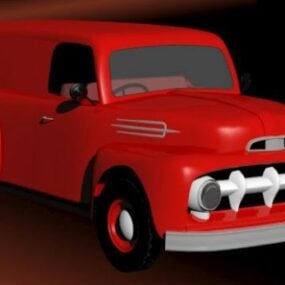 Véhicule de camion à panneaux modèle 3D