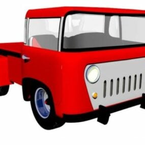 Lowpoly 3d модель вантажівки в мультяшному стилі