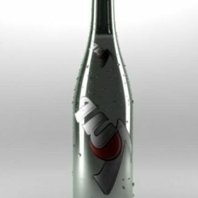 7up Soda Bottle 3d model