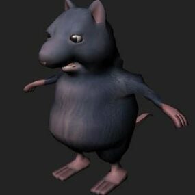Animerad Big Rat 3d-modell
