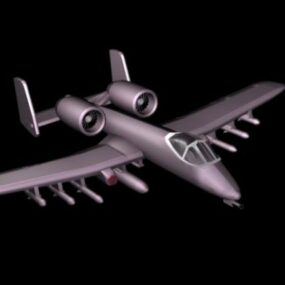 A10 Thunderbolt Aircraft דגם תלת מימד