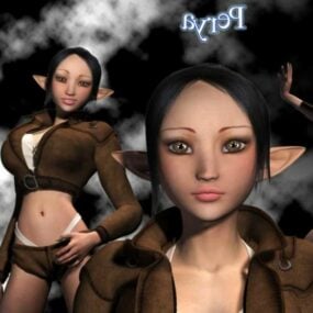Perya Beauty Girl Character 3d model