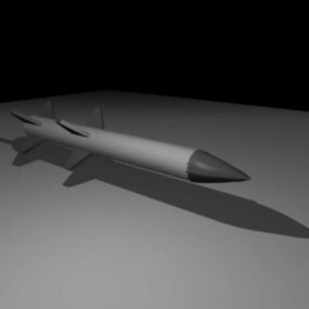 نموذج صاروخ Aim120 ثلاثي الأبعاد