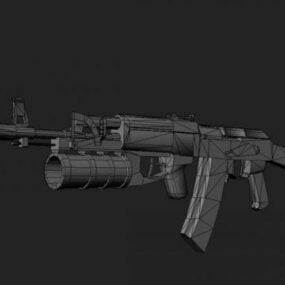 Sovětská útočná puška Ak74 3D model
