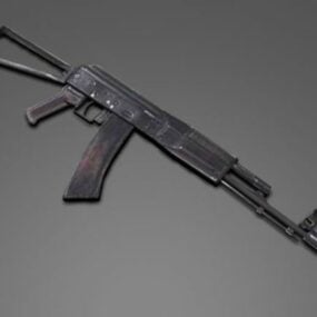 Mô hình vũ khí súng máy Aks74 3d