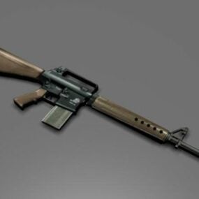 Arme de mitrailleuse Ar10b modèle 3D