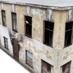 Abandoned House Peel Off Paint 3d-model