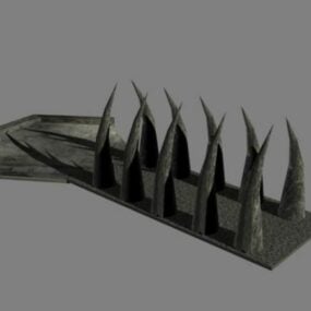 Modelo 3D da estrada do portal do templo para jogos