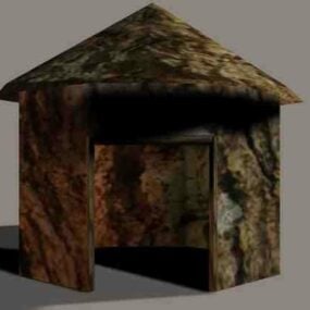 部落小屋房子3d模型