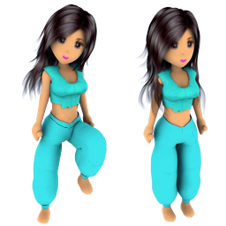 Chibi Girl kreslená postavička 3D model
