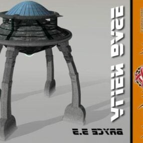 3D-Modell des Alien-Basisgebäudes