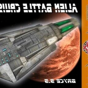 Alien Battle Cruiser Spaceship 3D-malli
