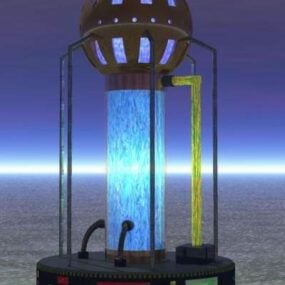 Alien Scifi Machine Tower 3D-Modell