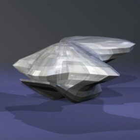 Lowpoly Alien-Schiff 3D-Modell