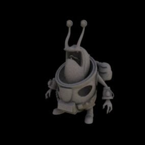 Alieno in costume da formica modello 3d