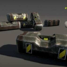 Munitionskistenstapel 3D-Modell