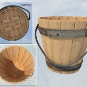 Wood Bucket 3d model