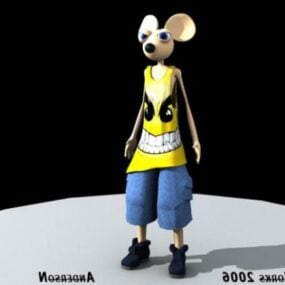 Modello 3d del personaggio del mouse Anderson