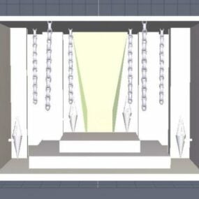 أثاث غرفة نوم الزنزانة نموذج ثلاثي الأبعاد