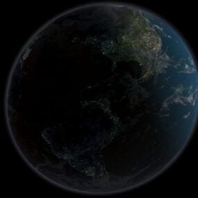 Planet Earth With Cloud 3d model