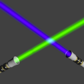 Modello 3d dell'arma della spada del set della spada laser