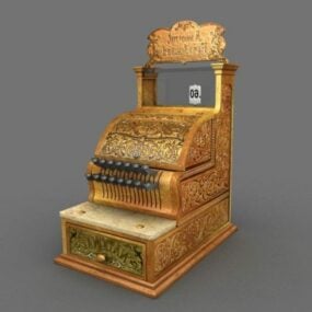 Mô hình 3d máy tính tiền cổ điển