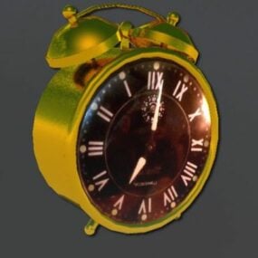 Antyczny złoty zegar Model 3D