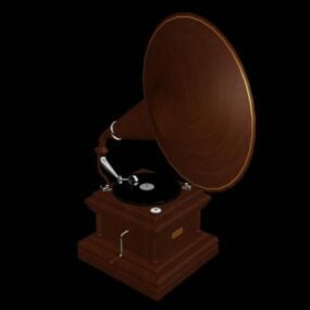 Antyczny gramofon Model 3D