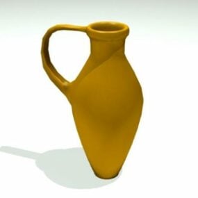 3д модель старинной керамической вазы-кувшина