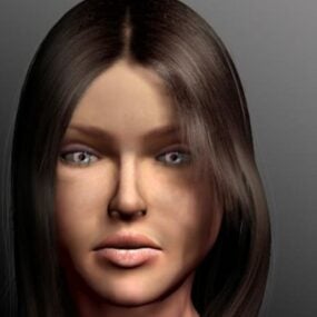 Mannequin-Charakter-Gelbkleid-3D-Modell