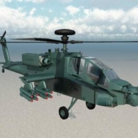 Apache Fighter Helicopter 3d-malli