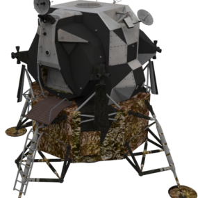 3D-Modell des Apollo-Mondraumschiffs