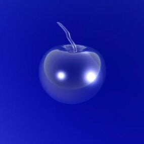 نموذج فاكهة التفاح الزجاجي ثلاثي الأبعاد