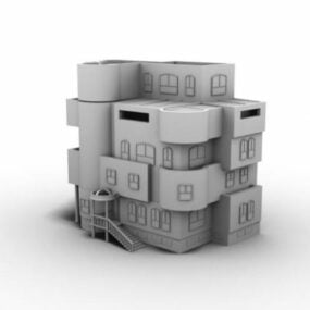 ルービックハウスの建物3Dモデル
