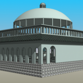 مدل سه بعدی ساختمان موزه غرفه معماری