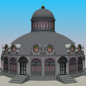 Kiến trúc Pavilion Tòa nhà cổ điển mô hình 3d