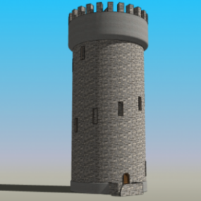 建築監視塔の建物3Dモデル