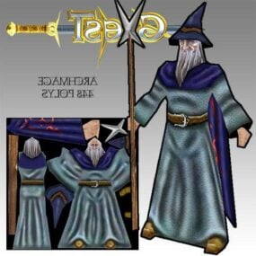Archmage Wich Game Character 3d model